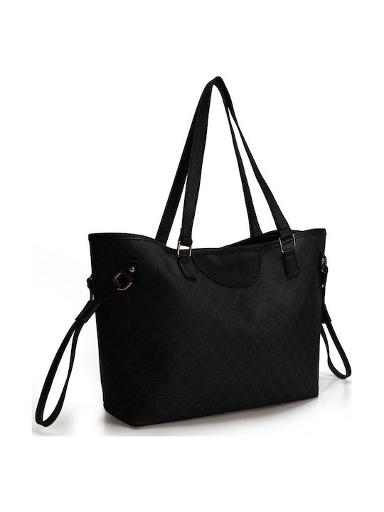 Shopper Handtasche Lucky Bees 355 V2 Schwarz Grau Kunstleder 50x15x28 cm 671lkb1521 Shopper Handtasche Lucky Bees 355 V2 Schwarz Grau Kunstleder 50x15x28 cm 671lkb1521