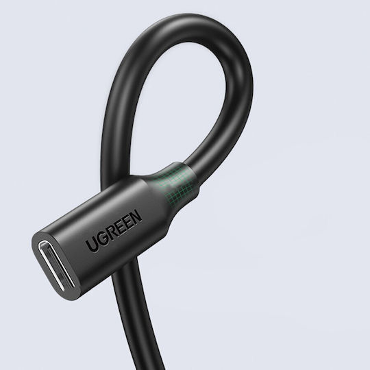 Ugreen Video Cable USB-C Male - USB-C Female 100W PD Black 1m 10387