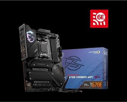 MSI MPG X670E Carbon WIFI Motherboard ATX με AMD AM5 Socket 7D70-001R