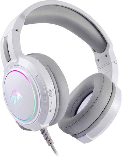 Redragon H270 Mento Over Ear Gaming Headset with Connection 3.5mm / USB White