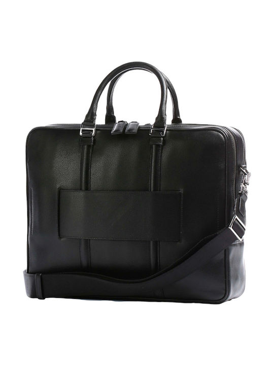 Mandarina Duck P10kmc02 651 Mal Aktentasche 14″ Strukturiertes Kalbsleder Schwarz
