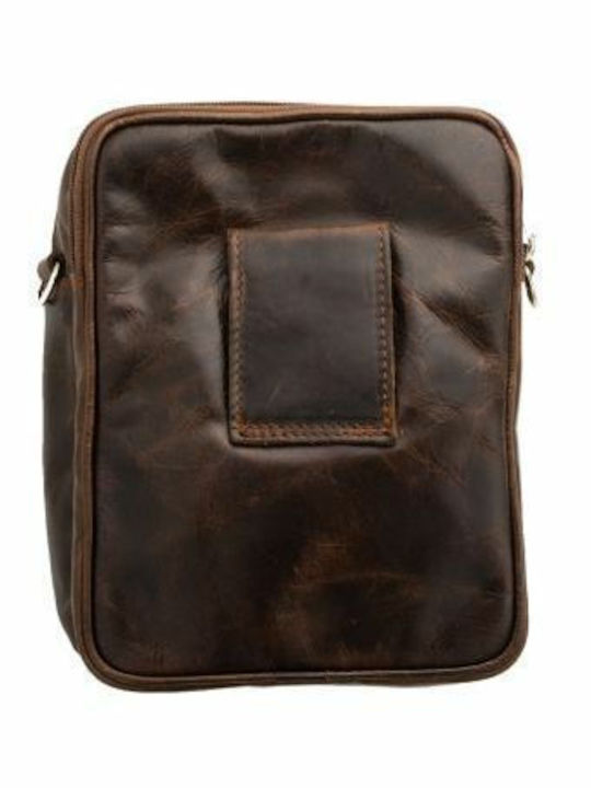 Kouros Leder Herren Schultertasche Taille 120l Braun