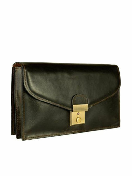 Kouros Leather Handbag Men's Brown 819