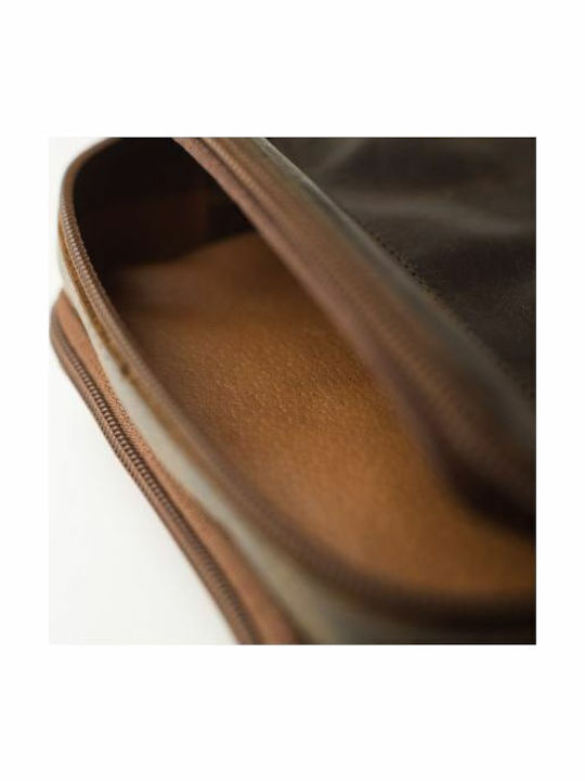 Kouros Leder Herren Schultertasche Taille 120l Braun
