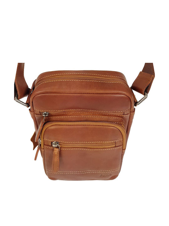 Leather Shoulder Bag Rcm H-13 Cognac