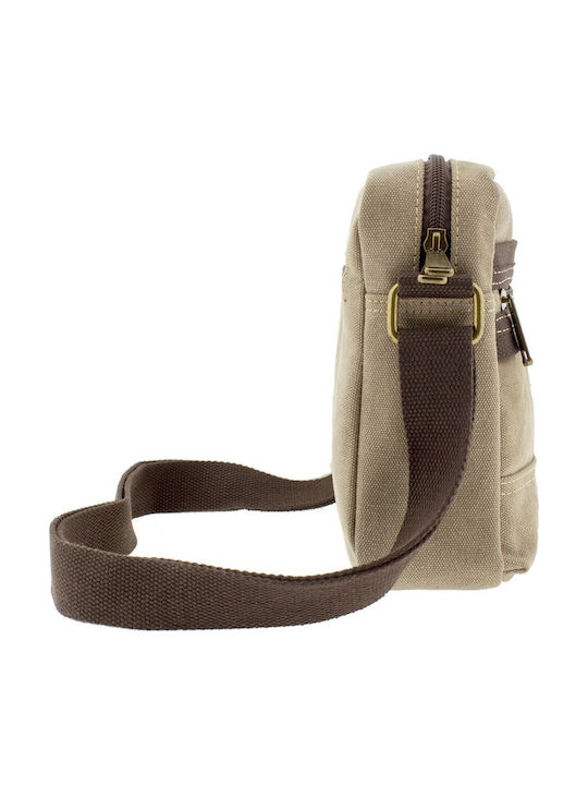 Rcm Shoulder Bag Fabric Canvas Small Size 210064-057 Beige