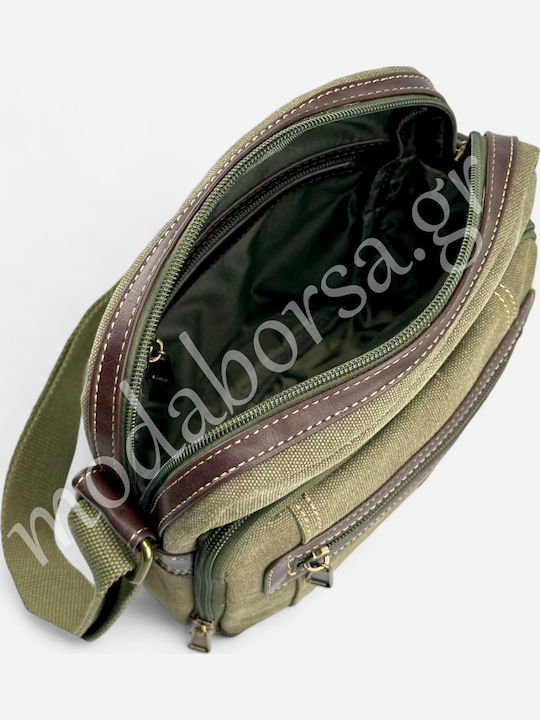 Rcm Geantă de Umăr Textil Canvas 17741-050 Kaki