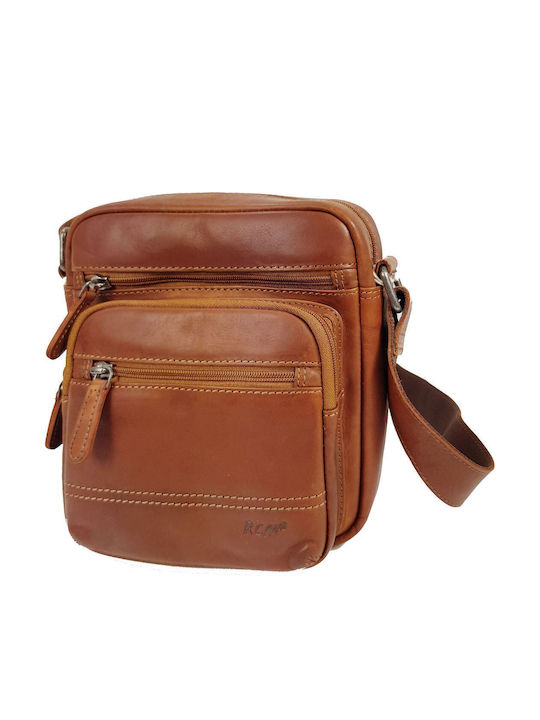 Leather Shoulder Bag Rcm H-13 Cognac