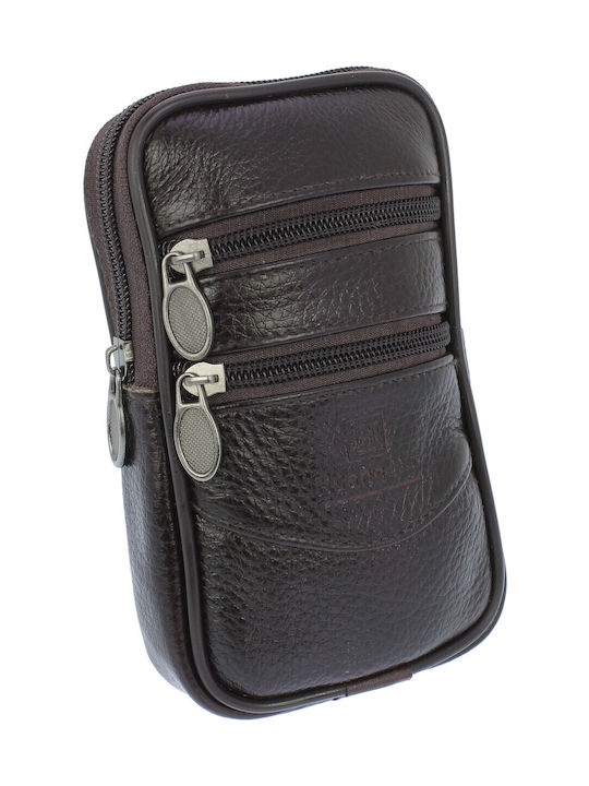 Annie Leder Genuines Leder Braune Gürtel Tasche Für Herren Tsa.101.03.04.036 870