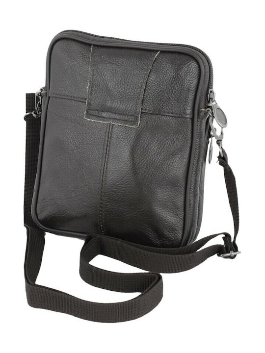 Herren Tasche Annie Leder Echtes Leder Schwarz Tsa.101.03.02.059 306 Sm