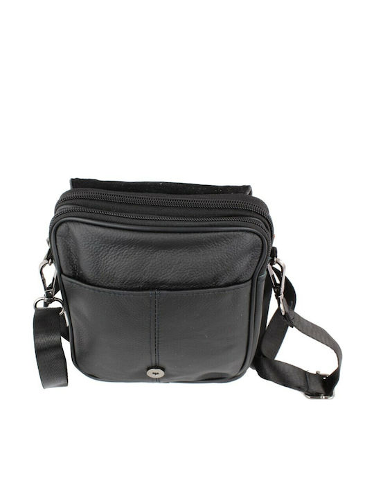 Männliche Tasche Zum Hängen Gürteltasche 15*19*6 Leder Schwarz Tsa.103.02.008 Annie088