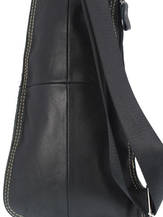 Men's Backpack Annie Leather 19*36*5 Genuine Leather Black Tsa.101.03.07.032 220