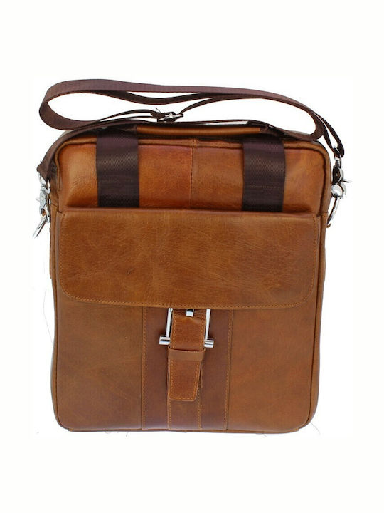 Men's Handbag Shoulder Annie Leather Genuine Brown Light Olive Tsa.101.03.02.182 0991