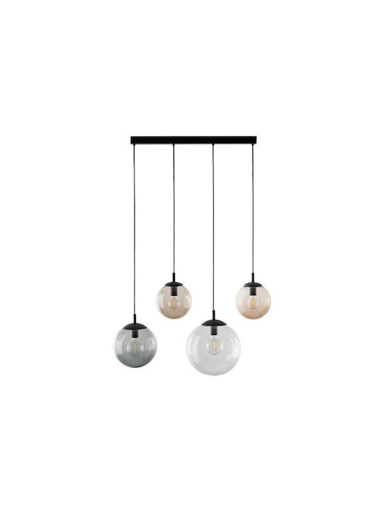 TK Lighting Κρεμαστό Φωτιστικό Μαύρο Ράγα 87εκ.