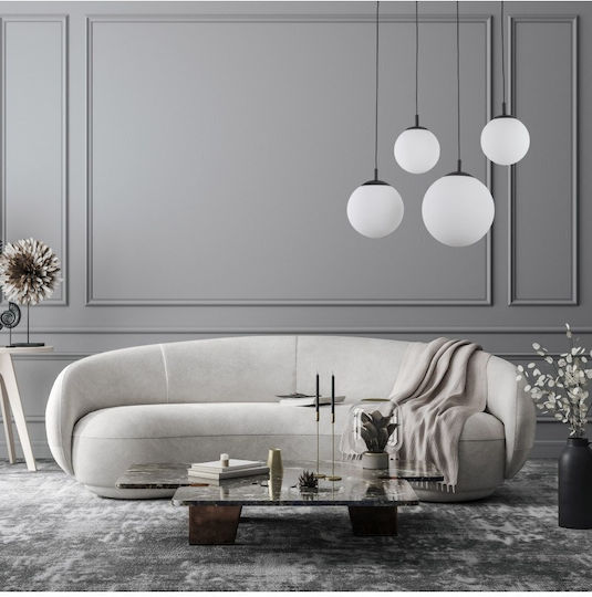 TK Lighting Κρεμαστό Φωτιστικό Μαύρο Ράγα 87εκ.