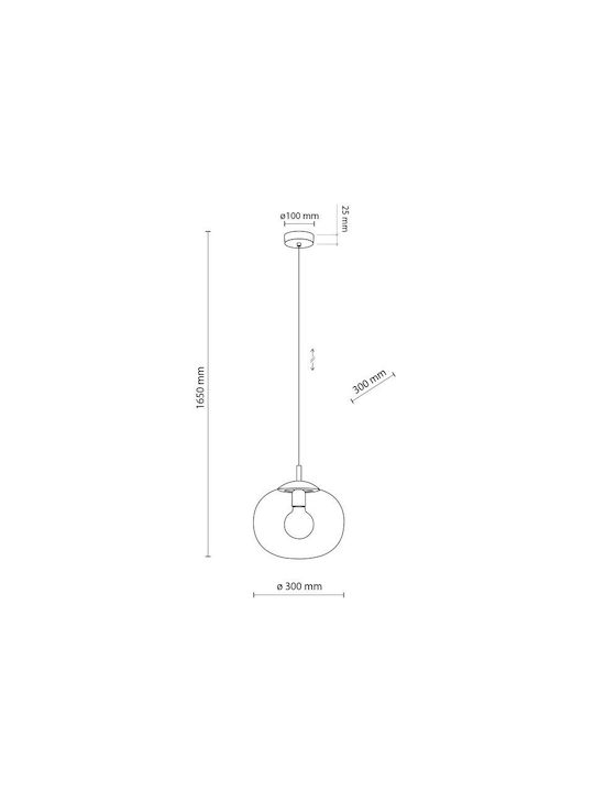 TK Lighting Κρεμαστό Φωτιστικό Μαύρο