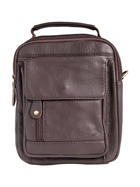 Geantă pentru Bărbați din Piele Crossbody Maro 3123 V-store