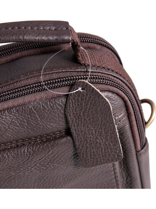 Geantă pentru Bărbați din Piele Crossbody Maro 3123 V-store