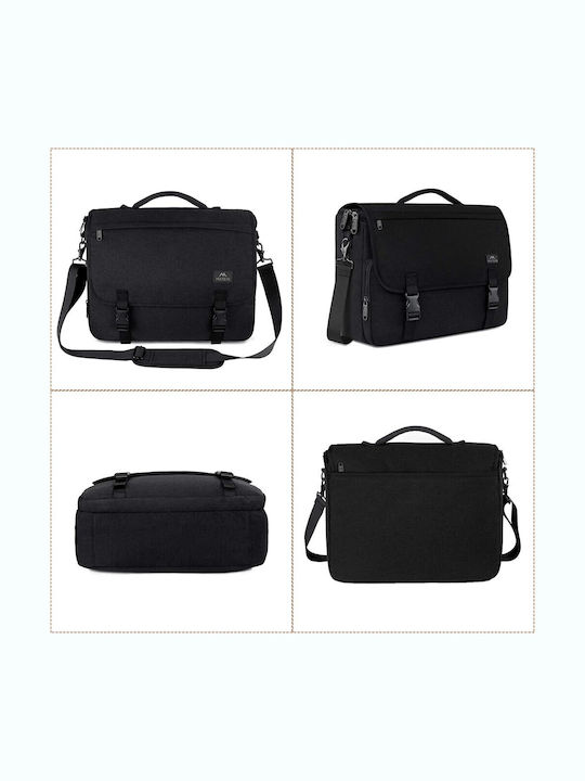 Matein Stoff Aktentasche 15,6 Laptop 17l 1194 Schwarz