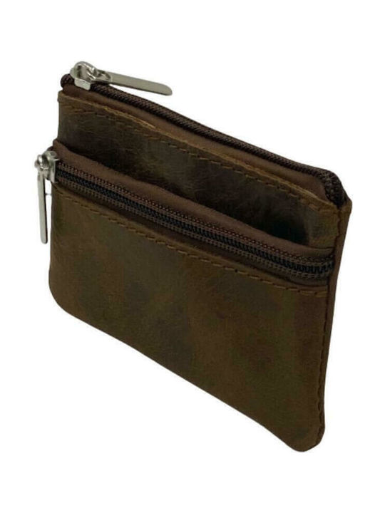 Key Holder Genuine Leather Of Excellent Quality Greek Made Brown