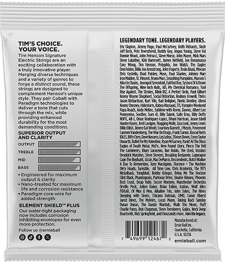 Ernie Ball Set of Cobalt Electric Guitar Strings 9.5 - 46