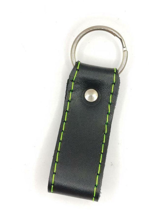 Breloc Din Piele Cu Smalț Nissan Negru-Verde Deschis 7640-k