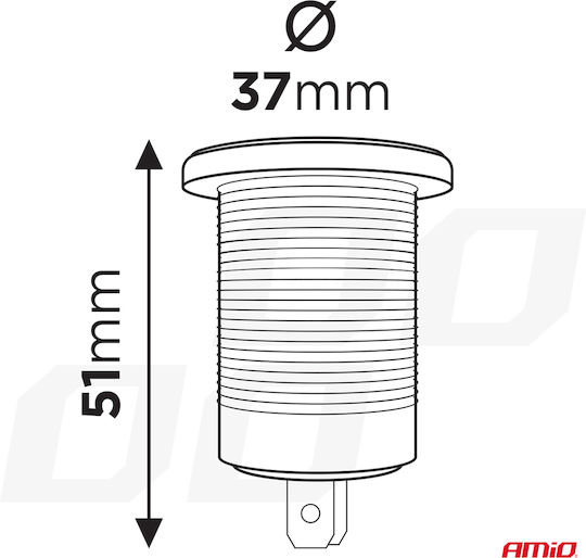 AMiO Car Cigarette Lighter Adapter 12V - 24V