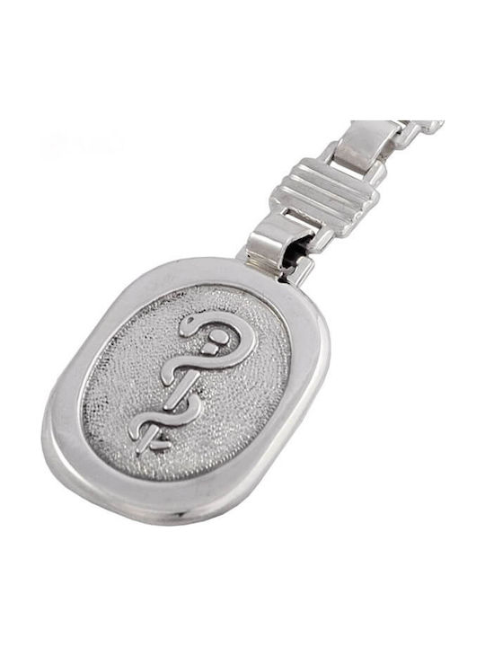 Breloc Argintiu Simbol Medical 10,5x2cm