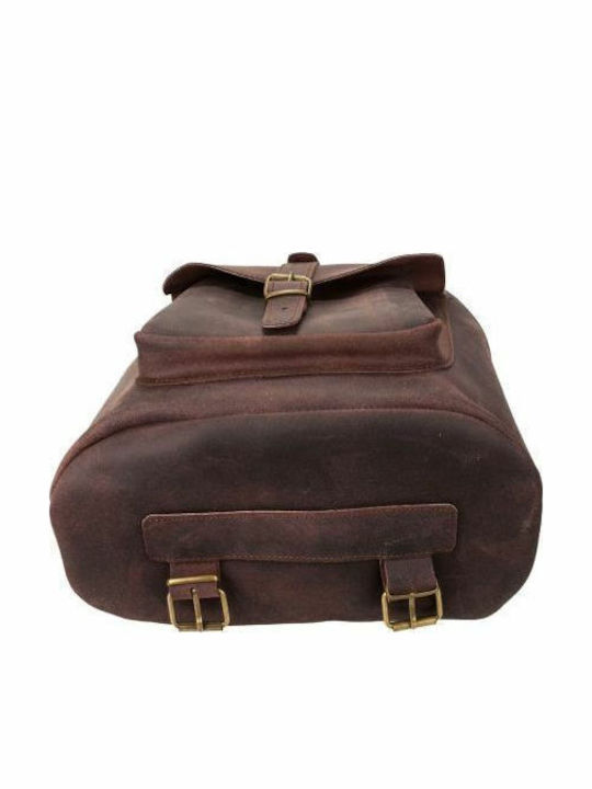 Kouros Leather Men's Leather Backpack Krouta-400 Brown