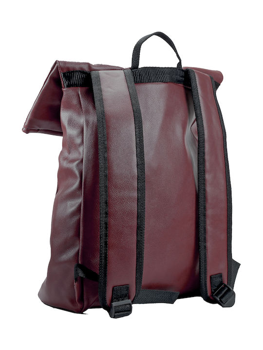 Pera Backpack Αδιαβροχο Σακιδιο Τσαντα Πλατης Χρωμα Μπορντω Pera Vegan Backpack Dark Red Bordo