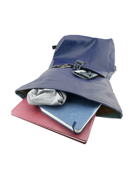 Pera Backpack Waterproof Backpack Shoulder Bag Colour Dark Blue Pera Vegan Backpack Navy Blue