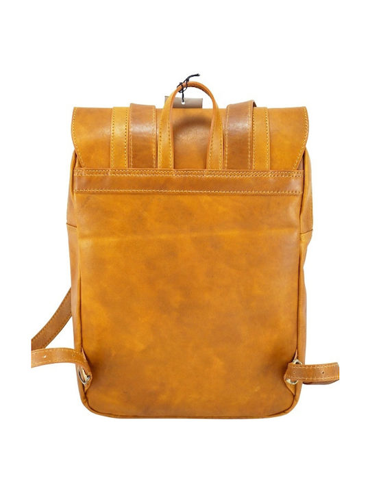 Δερμάτινο Σακίδιο Πλάτης Mybag 60-7134 Camel Καμελ