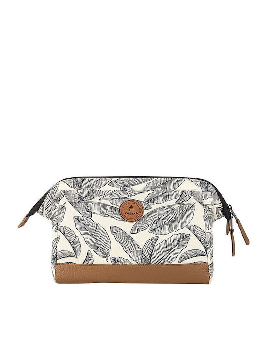 Cabaia Andrassy Ut Toiletry Bag White Black Leaves