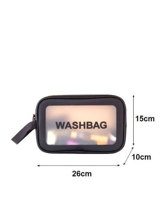 Νεσεσερ Washbag 25χ15εκ Διαφανο-μαυρο Jc05303-085