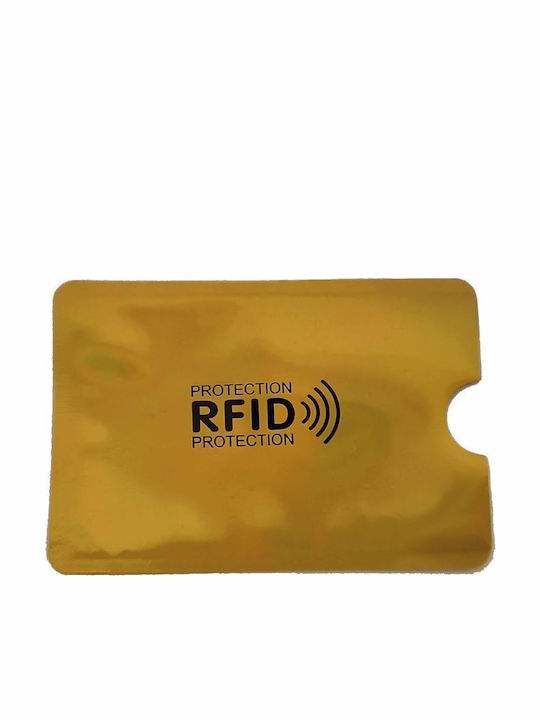 Anti-scan Card Protector Θήκη Αλουμινίου Rfid Shiny Gold