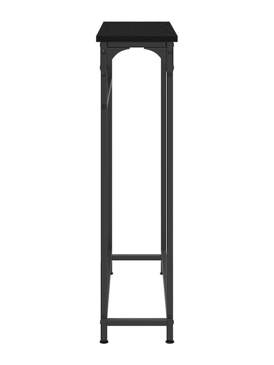 Console Table Wood & Metal Black L75xW19.5xH75cm