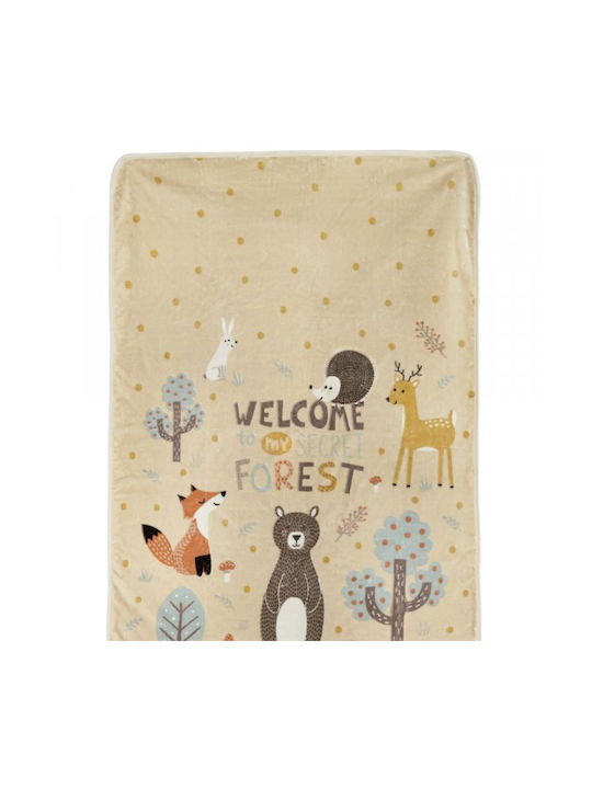 Nima Blanket Velvet Secret Forest Beige, Green 160x220cm