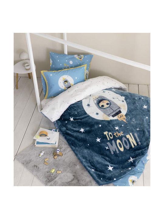 Nima Blanket Velvet To The Moon Blue 160x220cm