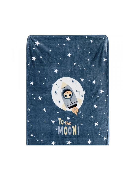 Nima Blanket Velvet To The Moon Blue 160x220cm