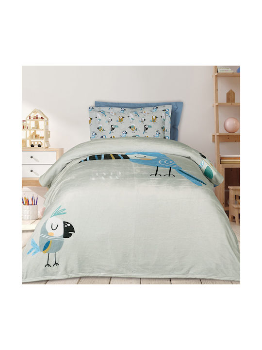 Das Home Blanket Fleece 4914 Blue, Grey, Mint 160x220cm