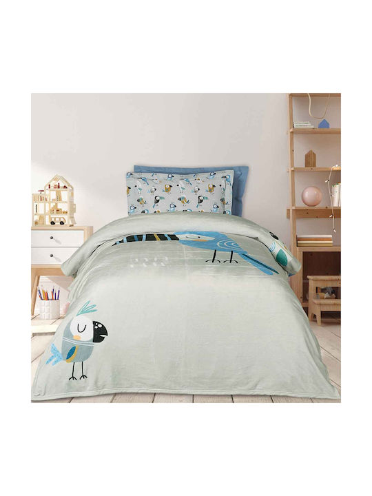 Das Home Blanket Fleece 4914 Blue, Grey, Mint 160x220cm