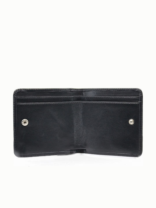 Leather 100 Δερματινο Πορτοφολι Κωδικος 05-wallet-t-555-1 Black