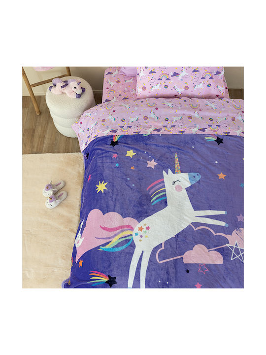 Palamaiki Blanket Fleece Purple 220x160cm