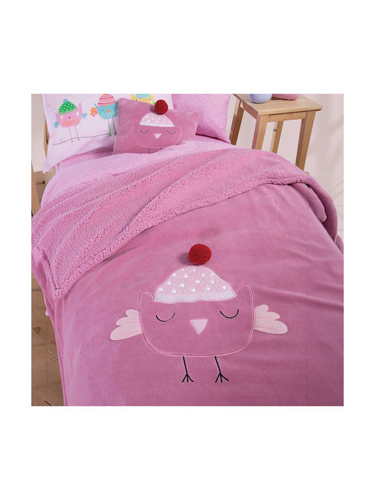 Nef-Nef Homeware Κουβέρτα Tweet so SweetLovely Sweet Lovely 130x180εκ.