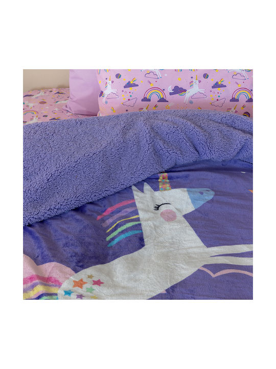 Palamaiki Blanket Fleece Purple 220x160cm