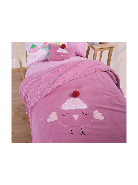 Nef-Nef Homeware Κουβέρτα Tweet so SweetLovely Sweet Lovely 130x180εκ.