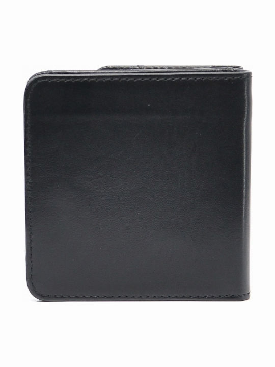 Leather 100 Δερματινο Πορτοφολι Κωδικος 05-wallet-t-555-1 Black
