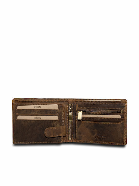 Men's Leather Oil Wallet Kion 2000 Brown
