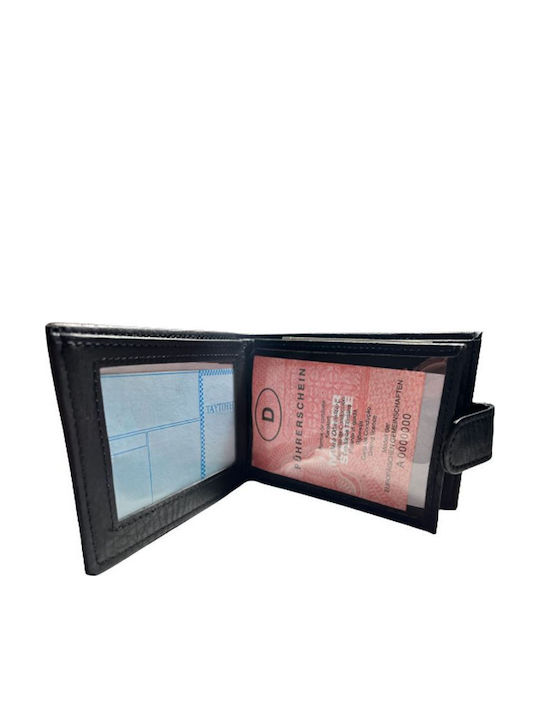 Portofel Bărbătesc Annie Leather Mat Negru Cu Închidere