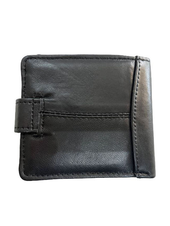 Leder Herrenbrieftasche Schwarz Mit Schiebemechanismus